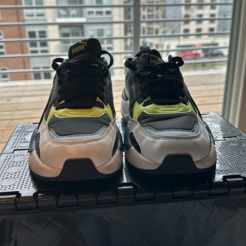 Mens X ray 2 square sneaker;Puma White Black-Fizzy Yellow-Digi-blue-Ultra Violet